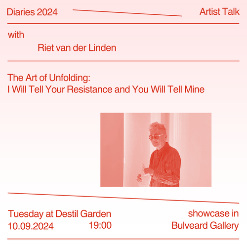 DIARIES 2024 \nArtist Talk with Riet van der Linden